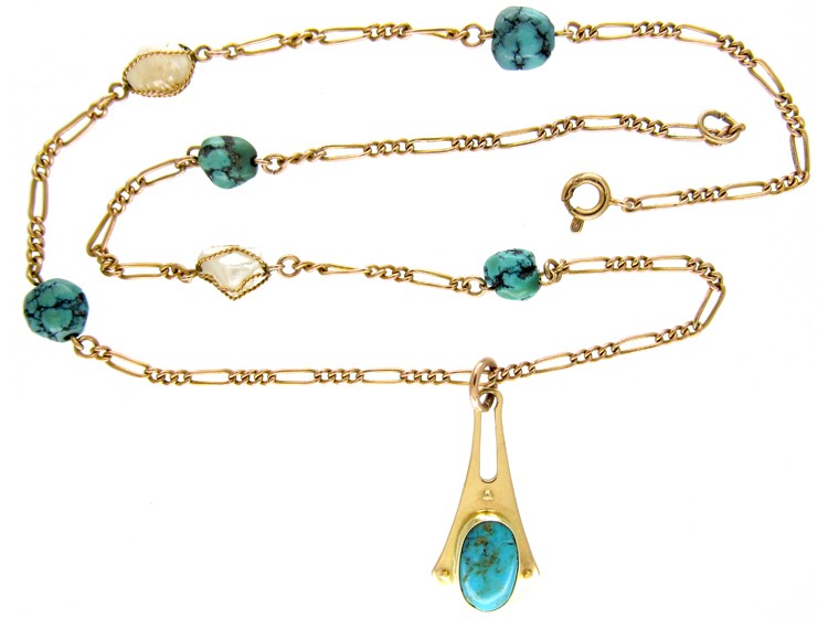 Murrle Bennett Gold & Turquoise Necklace