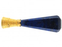 18ct Gold & Lapis Lazuli Castellated Seal