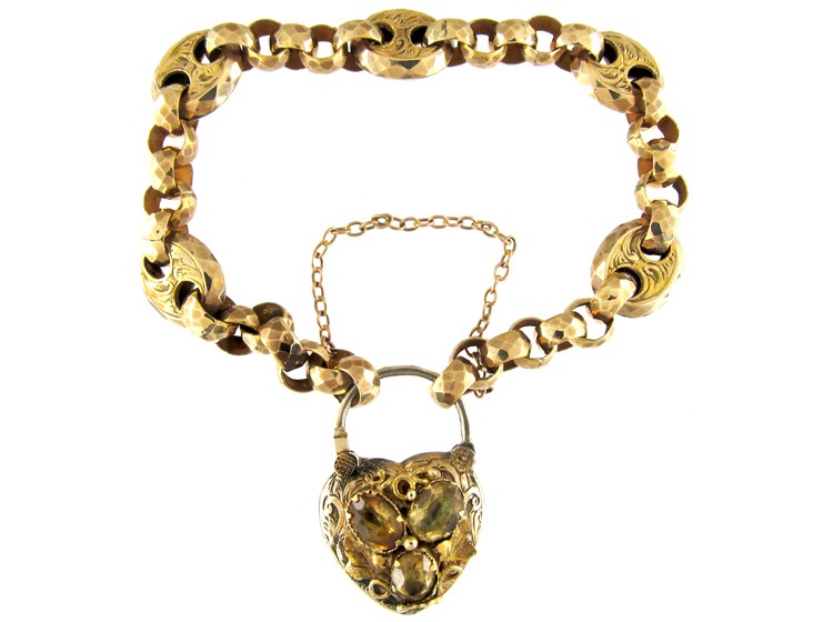 Gold Padlock Bracelet