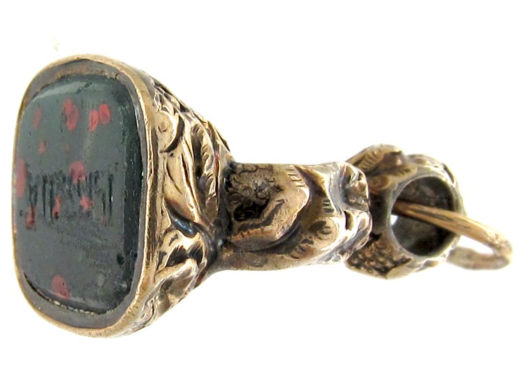 Georgian Gold & Bloodstone Small Seal