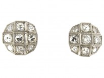 Diamond & Platinum Edwardian Round Earrings