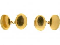 18ct Gold Plain Victorian Cufflinks