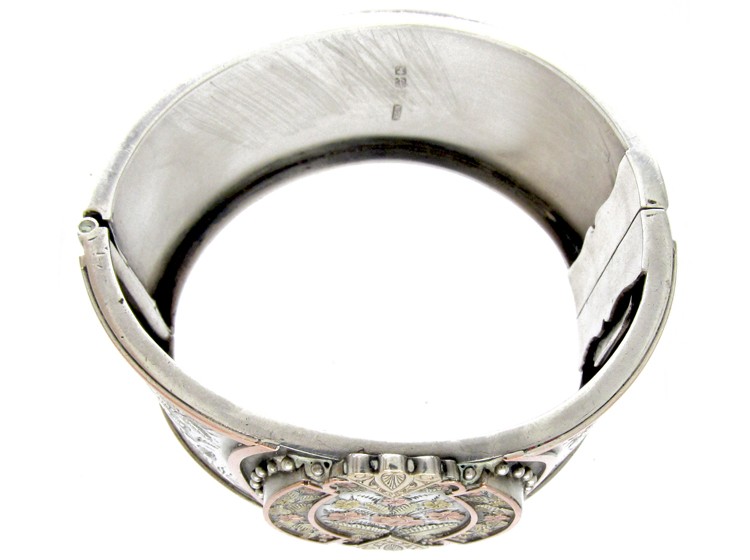 Silver & Gold Overlay Victorian Bangle