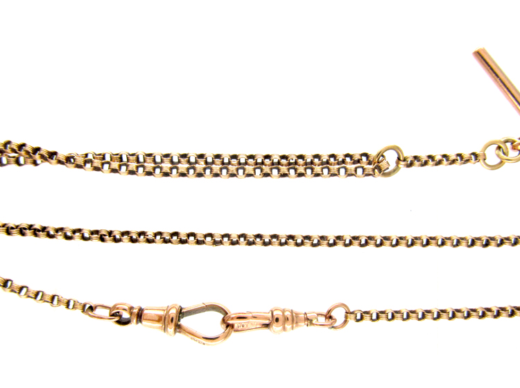 9ct Gold Albert Chain (414D) | The Antique Jewellery Company