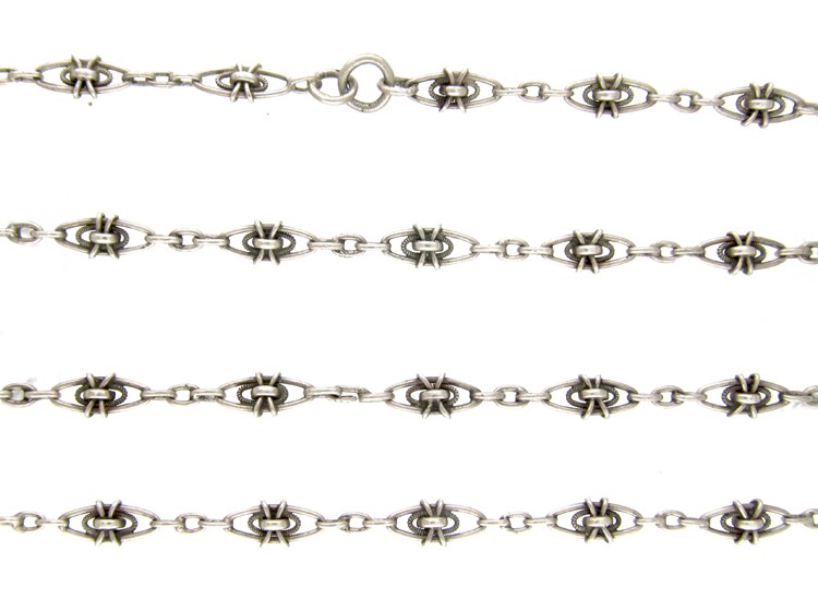 Silver French Long Guard Chain