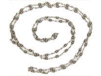 Silver French Long Guard Chain