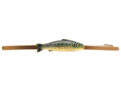 Enamel Trout 9ct Gold Brooch