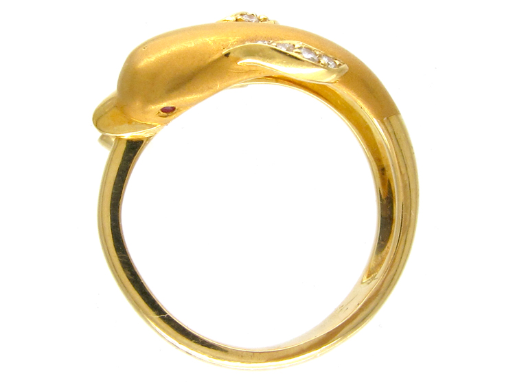 Carrera Y Carrera Dolphin 18ct Gold Ring (229B) | The Antique Jewellery ...