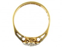 Diamond 18ct & Platinum Cluster Edwardian Ring