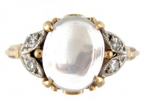 Moonstone & Diamond Edwardian Ring