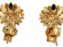 Diamond & 18ct Gold Flower Earrings
