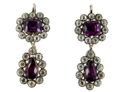 Georgian Foiled Paste Earrings