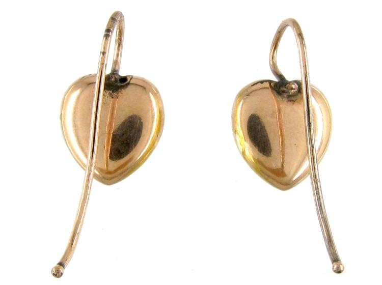Gold & Diamond Heart Shape Earrings