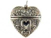 Silver Heart Opening Pendant