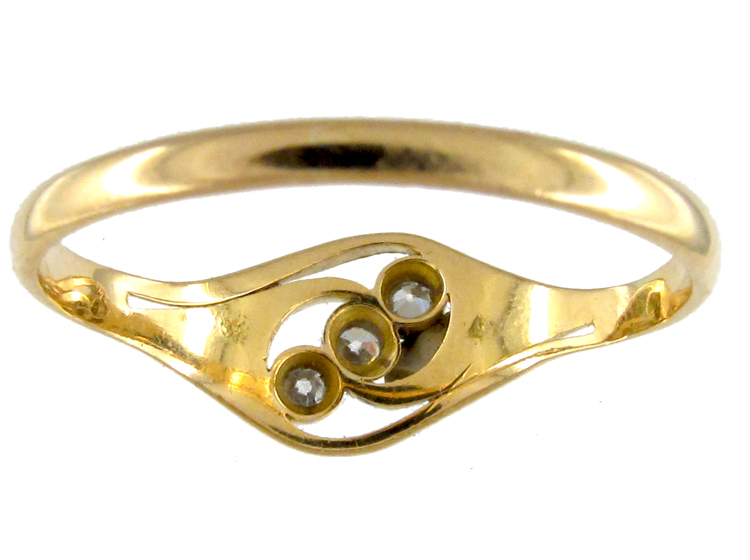 Art Nouveau Diamond Ring (857B/OJ) | The Antique Jewellery Company