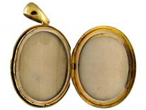 Gold Horseshoe & Buckle Ruby, Diamond & Pearl Victorian Locket