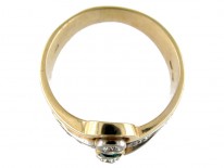 Art Nouveau Emerald & Diamond Ring