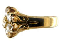 Victorian 18ct Gold Diamond Cluster Ring