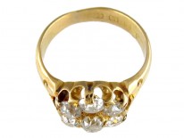 Victorian 18ct Gold Diamond Cluster Ring