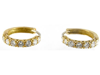 Diamond 18ct Gold Hoop Earrings