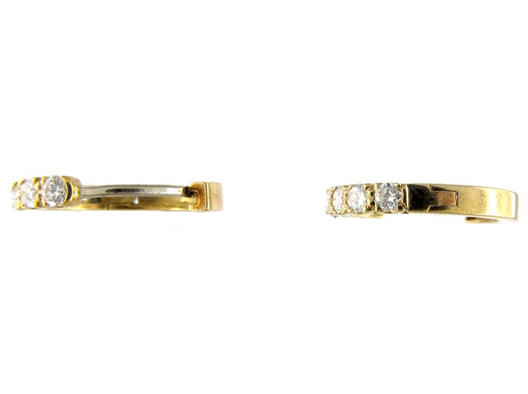 Diamond 18ct Gold Hoop Earrings
