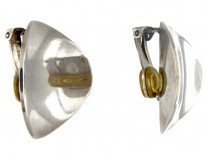 Georg Jensen Large Silver Clip-On Earrings