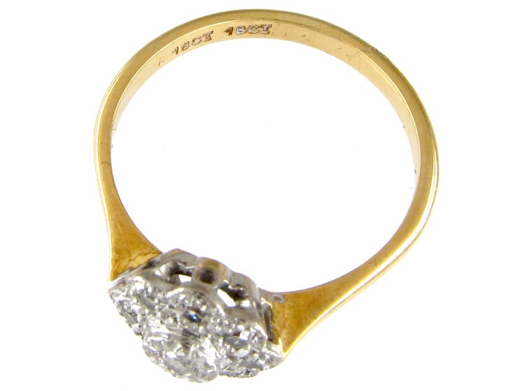 Diamond Round Cluster Ring