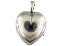 Victorian Silver Heart Shaped Vinaigrette