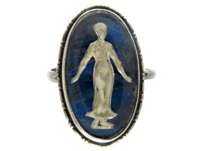 Silver Butterfly Wing & Sulphide Lady Ring