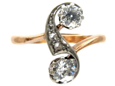 Art Nouveau Diamond Twist Ring