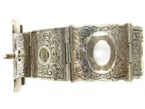 Articulated Victorian Silver Buckle Bangle
