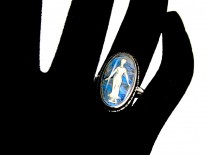 Silver Butterfly Wing & Sulphide Lady Ring