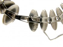 Swedish Silver Almond Shaped Sections Bracelet
