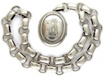 Victorian Silver Assyrian Design Locket