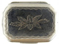 Georgian Silver Bright Cut Engraved Vinaigrette