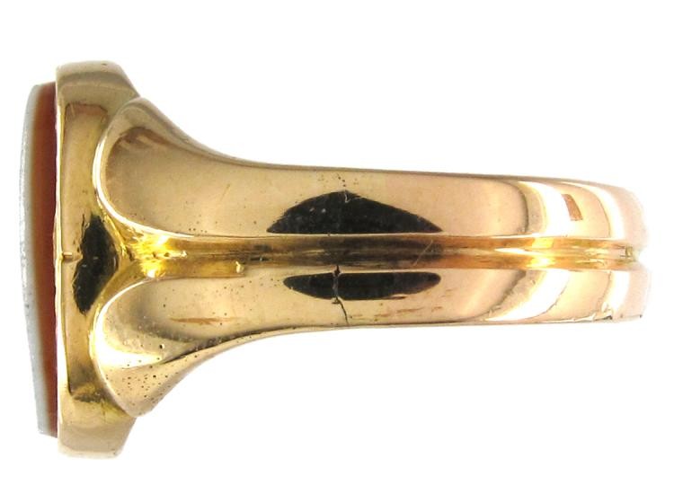 Victorian Carnelian 15ct Gold Signet Ring