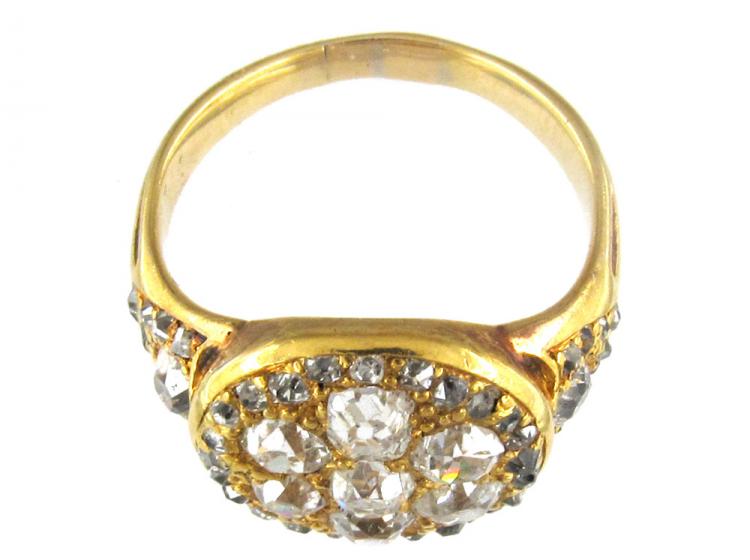 Large Victorian Diamond Cluster Ring (776D) | The Antique Jewellery Company