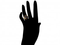 Garnet Cabochon 9ct Gold Ring