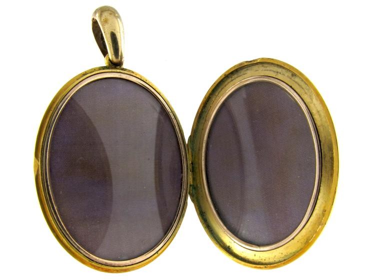 15ct Gold Victorian Large Oval Locket