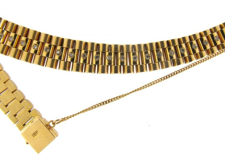 18ct Gold & Diamond Articulated Bracelet