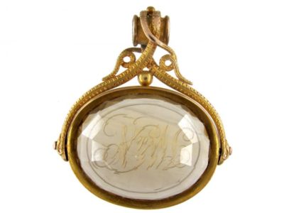 Regency Gold & Citrine Revolving Seal