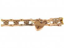 9ct Rose Gold Gate Bracelet