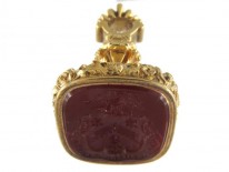 Regency 18ct Gold Seal with Carnelian Intaglio Base