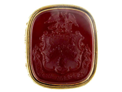 Regency 18ct Gold Seal with Carnelian Intaglio Base