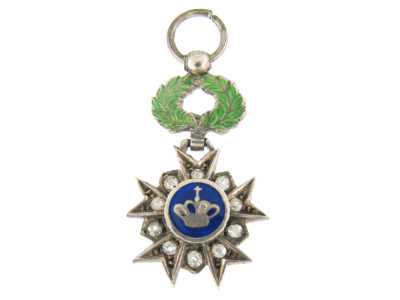 Diamond Set Crown Motif Charm