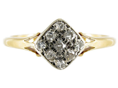 Diamond Shape Diamond Art Deco Ring
