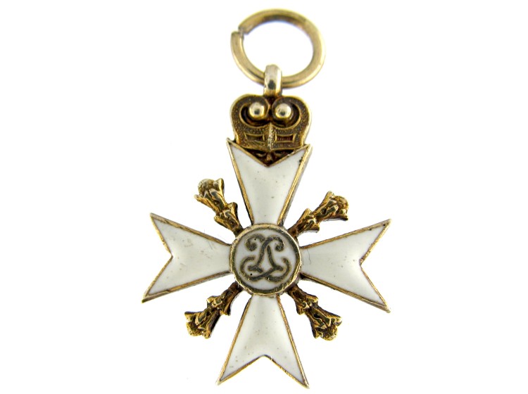 Silver Gilt Maltese Cross Charm