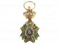 Crown Top Maltese Cross Gold Charm