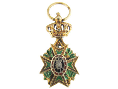 Crown Top Maltese Cross Gold Charm