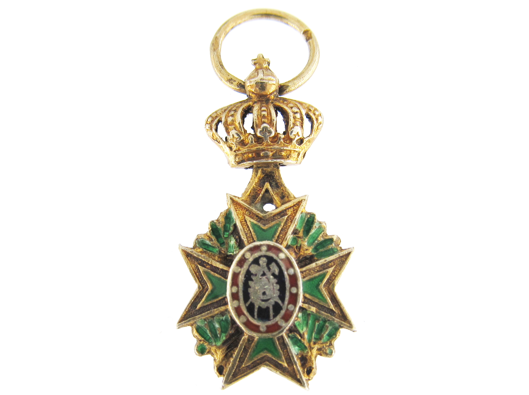 Crown Top Maltese Cross Gold Charm (773X) | The Antique Jewellery Company